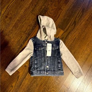 Splendid boys denim button up hoodie